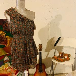 Cute One Shoulder tiered Dress.